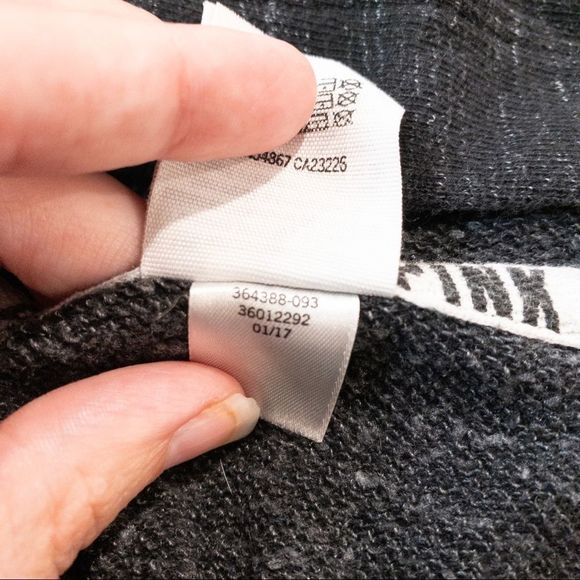 PINK Victoria's Secret Charcoal Grey Lace Up Side Hoodie - Size XSmall - Picture 10 of 10